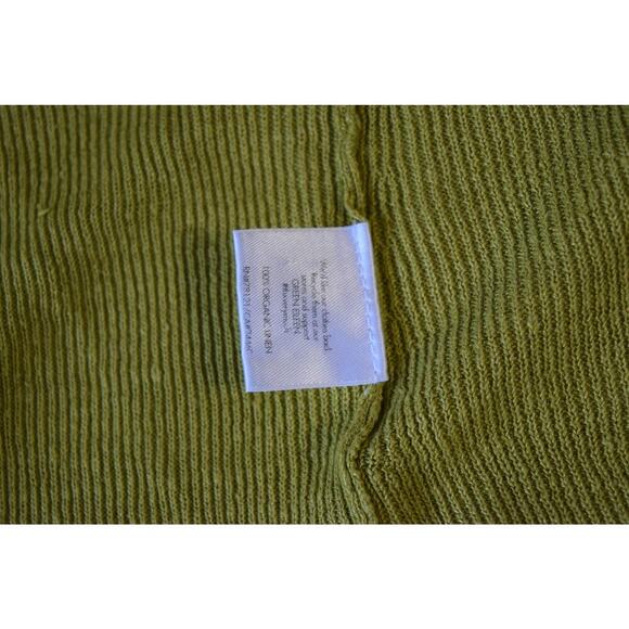 Eileen Fisher Sweater Womens Small Green Open Front Cardigan 100% Organic Linen - Picture 5 of 5